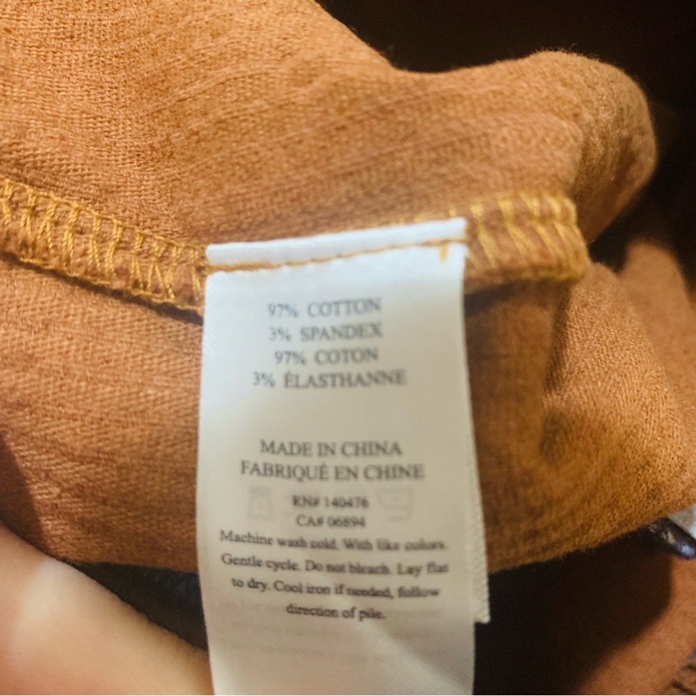 Faherty Brown Corduroy Flared Patch Pocket Pants … - image 8